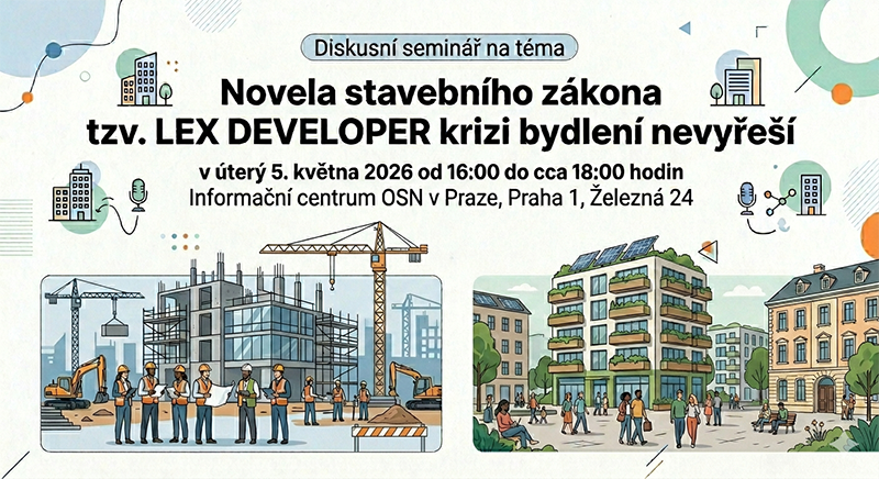 Srdečně Vás zveme na seminář na téma Novela stavebního zákona – v úterý 5. května 2026 od 16:00
