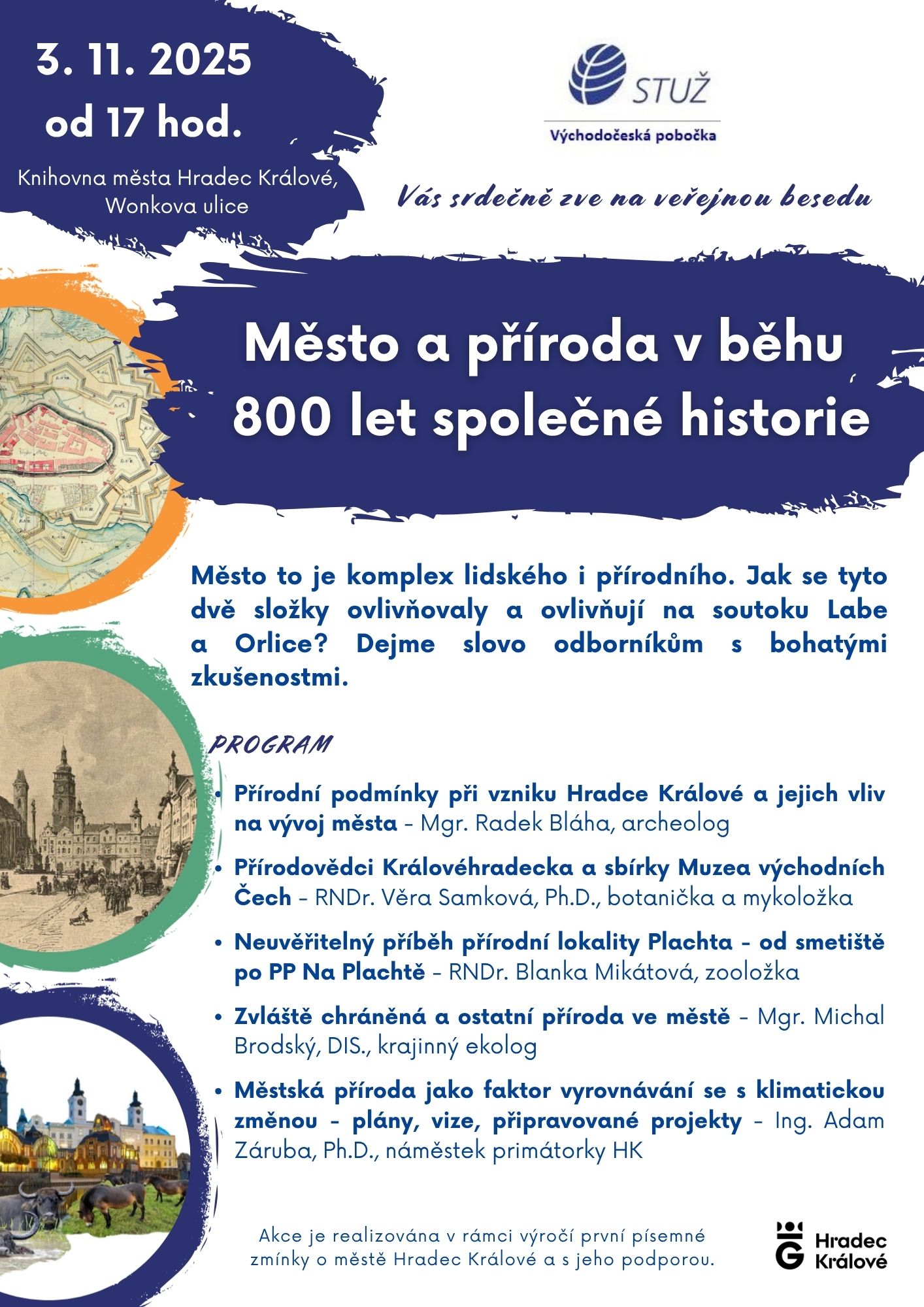Zveme vás na veřejnou besedu Město a příroda v běhu 800 let společné historie – 3. 11. 2025