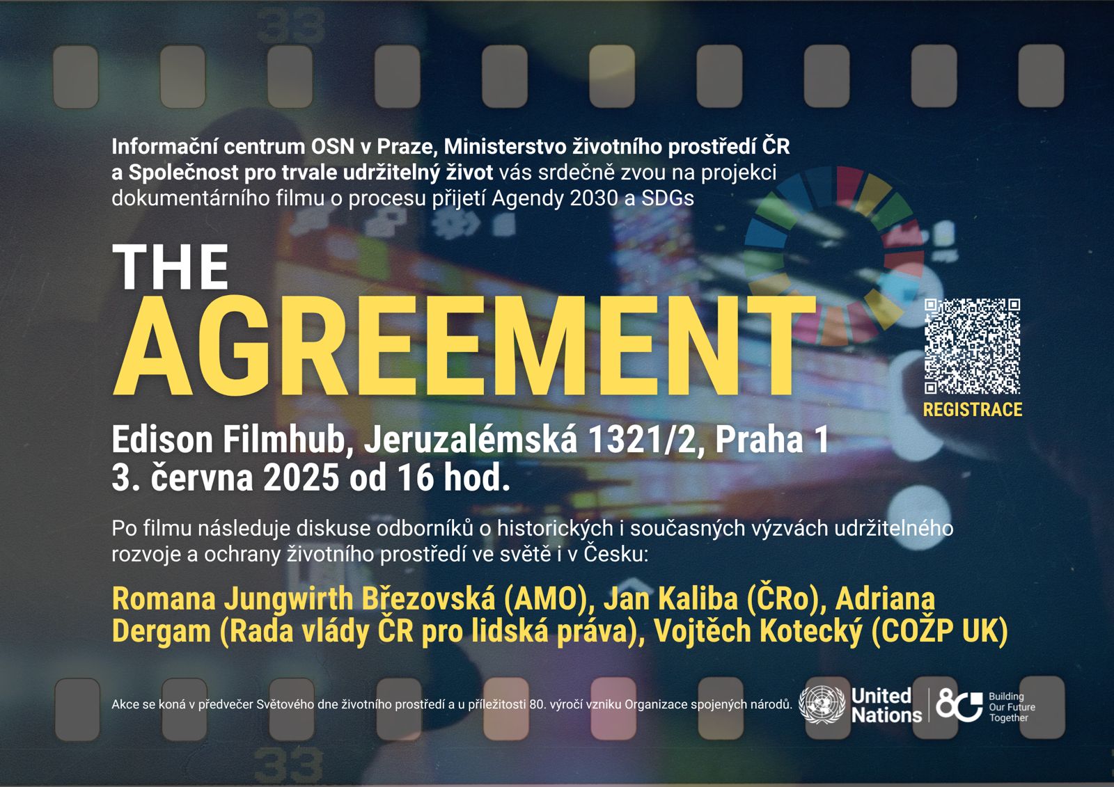 Projekce filmu The Agreement o přijetí SDGs – 3. 6. 2025